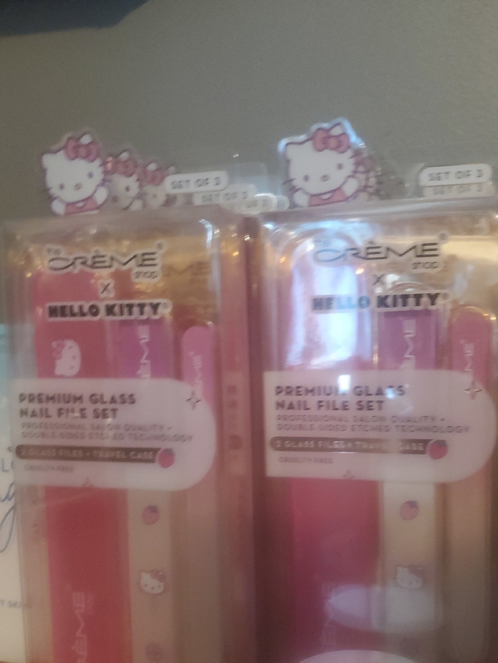 x Hello Kitty Premium Glass Nail File Set - Pink